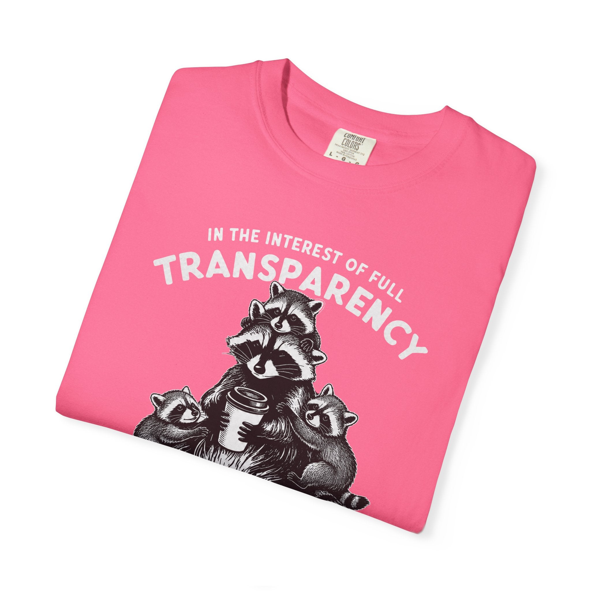 Things are in Fact Not Hunky-Dory Raccoon T-shirt
