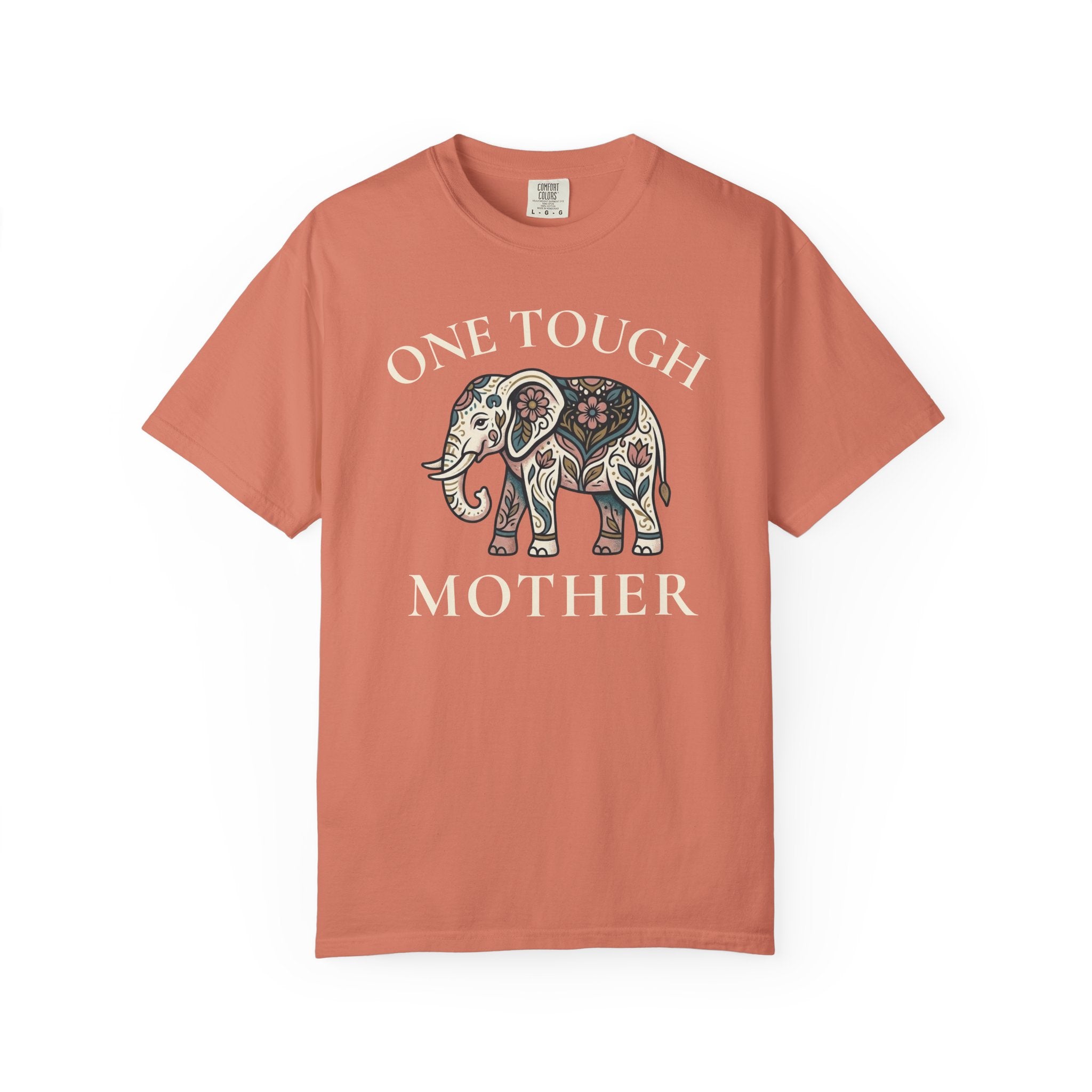 One Tough Mother Floral Elephant T-shirt