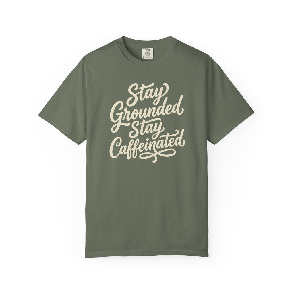 Stay Grounded Stay Caffeinated Curvy T-shirt
