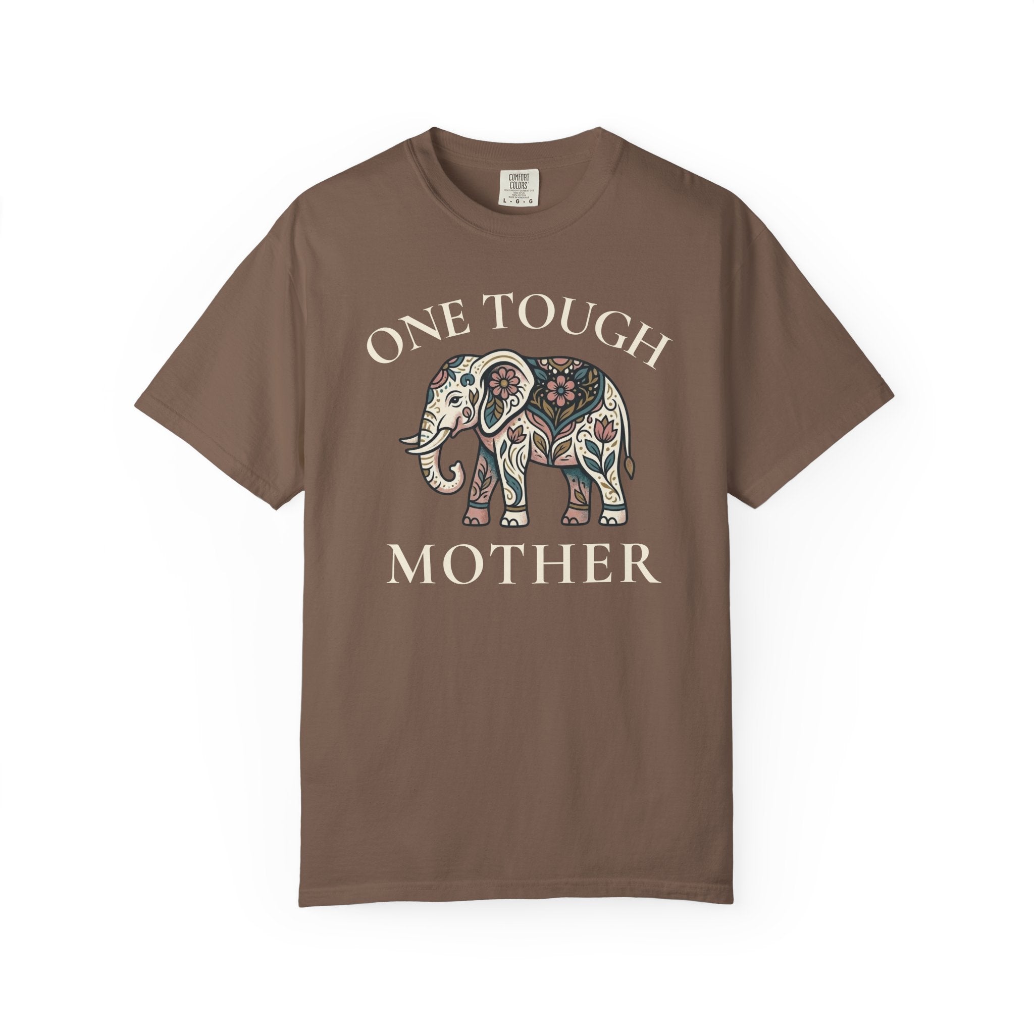 One Tough Mother Floral Elephant T-shirt