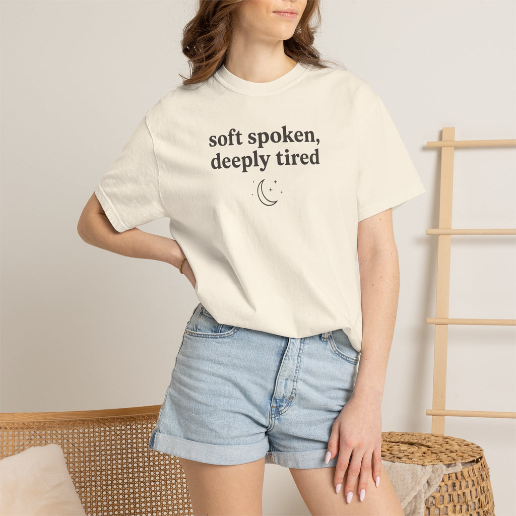 Soft Spoken Deeply Tired Moon T-shirt