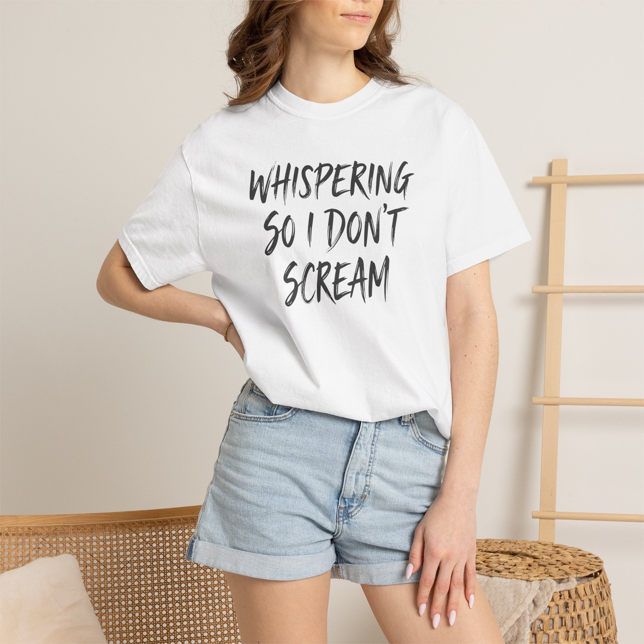 Whispering So I Don't Scream Brush T-shirt T-shirt