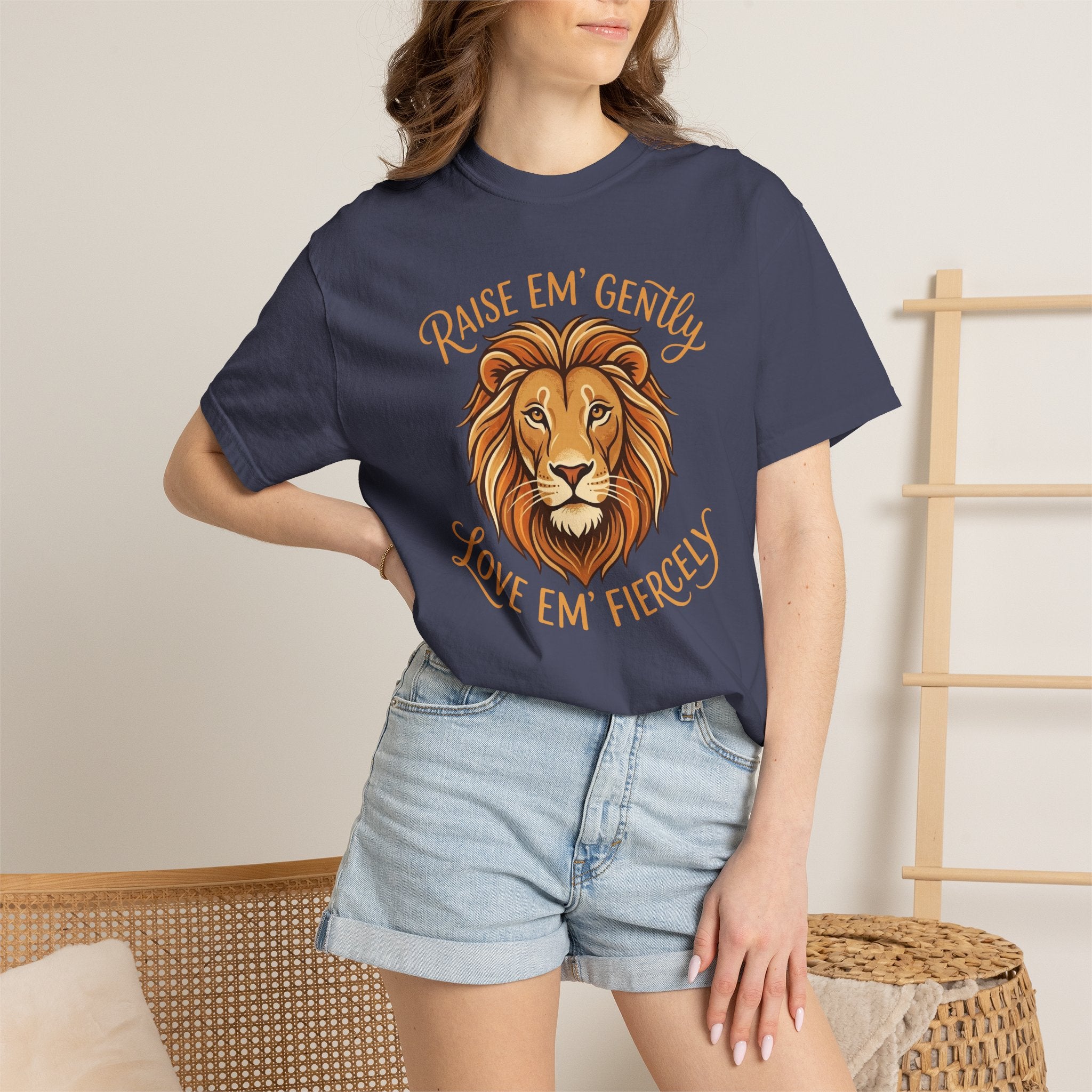 Raise Em' Gently Love Em' Fiercely Lion T-shirt