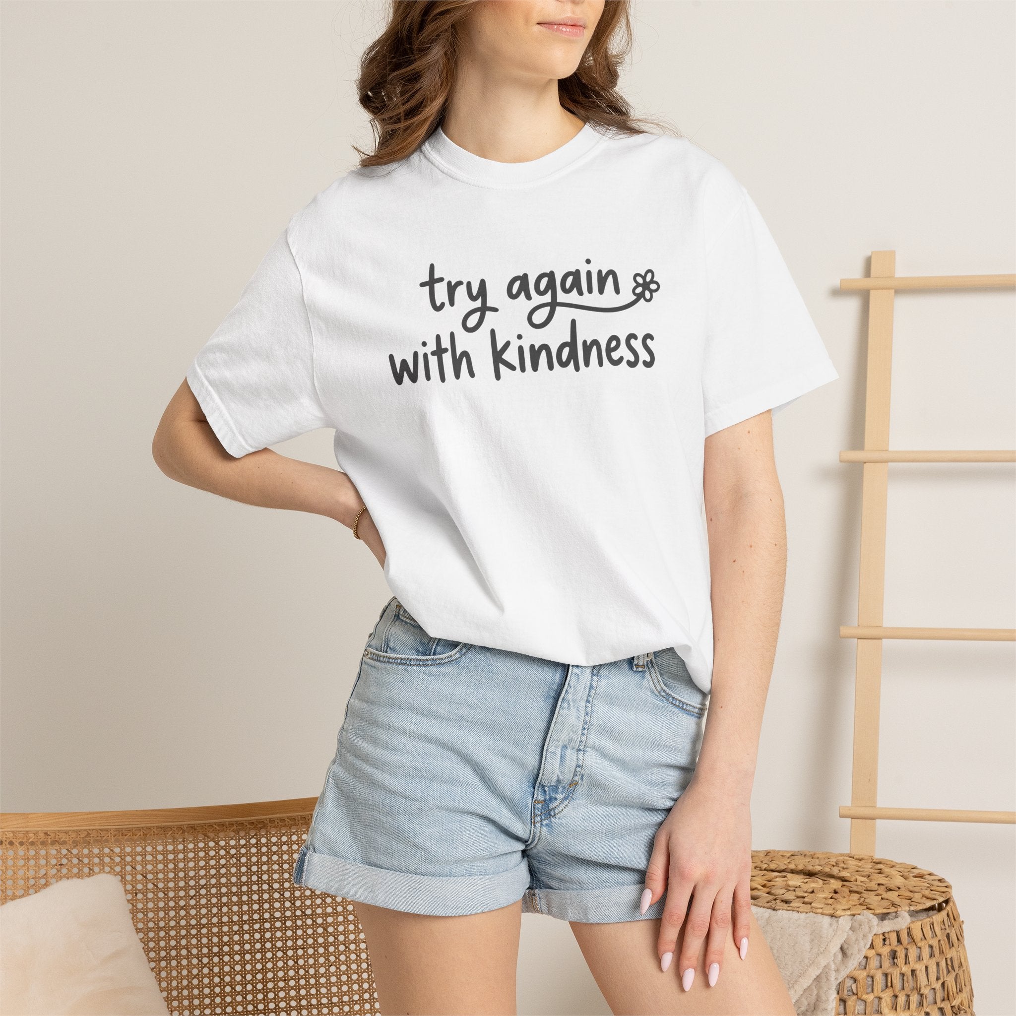 Try Again With Kindness Flower T-shirt