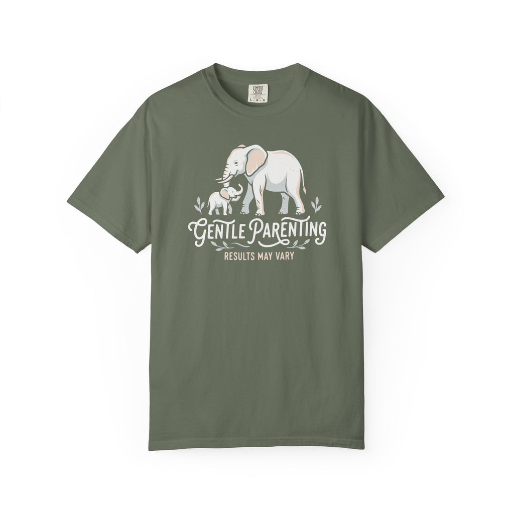 Gentle Parenting Results May Vary Elephants T-shirt