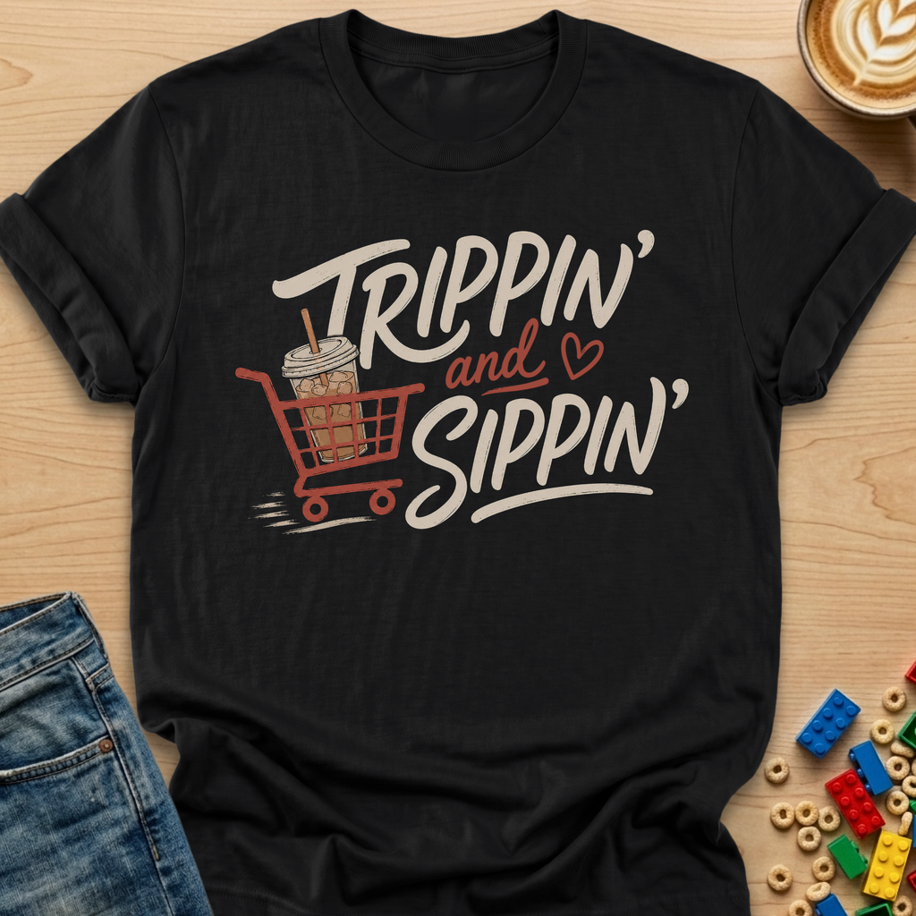 Trippin' and Sippin' Brush T-shirt