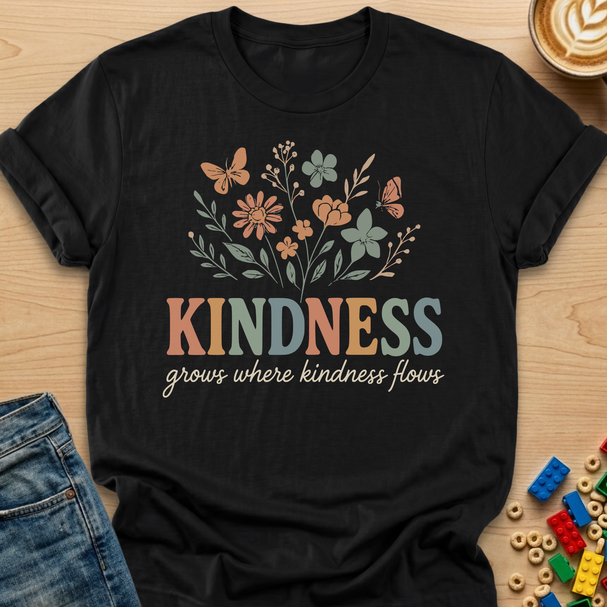 Kindness Grows Where Kindness Flows Bouquet T-shirt