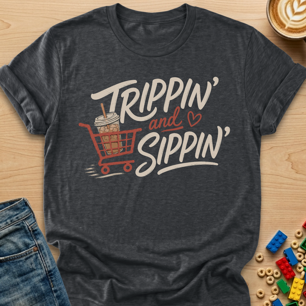 Trippin' and Sippin' Brush T-shirt
