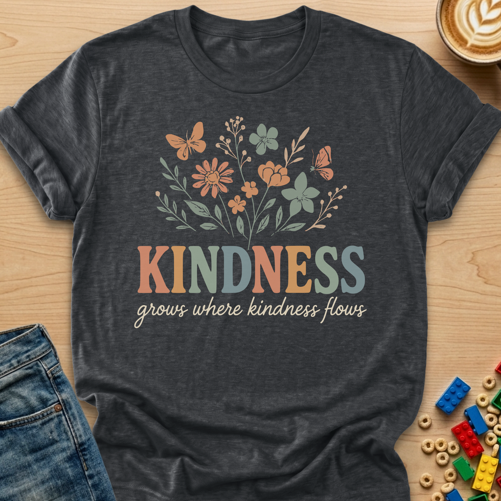 Kindness Grows Where Kindness Flows Bouquet T-shirt