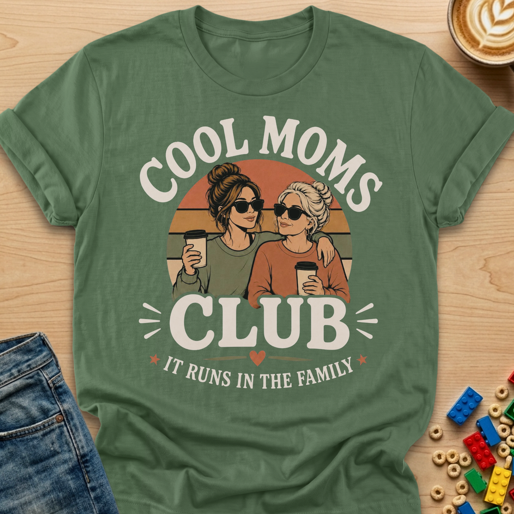 Cool Moms Club It Runs In The Family Grandma T-shirt