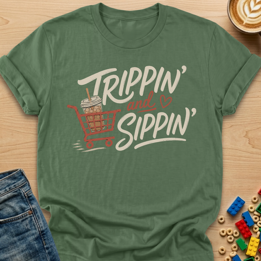 Trippin' and Sippin' Brush T-shirt