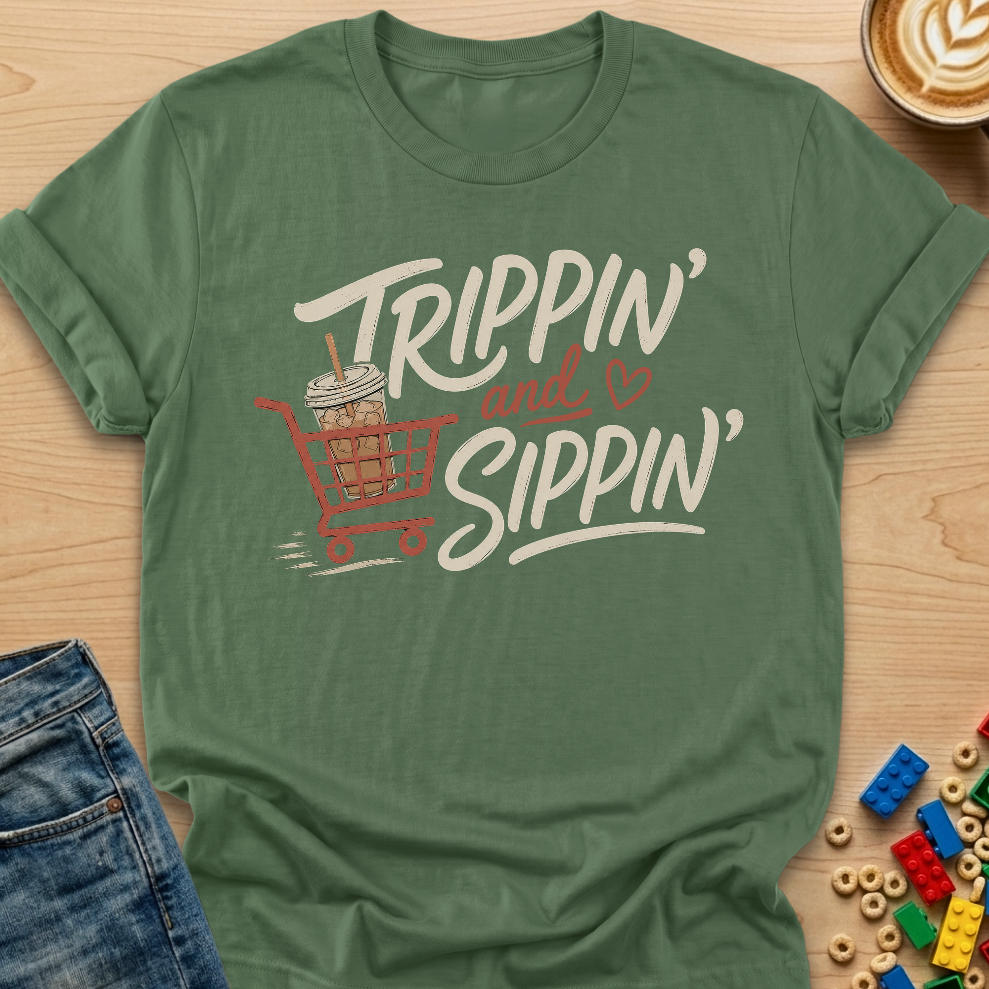 Trippin' and Sippin' Brush T-shirt