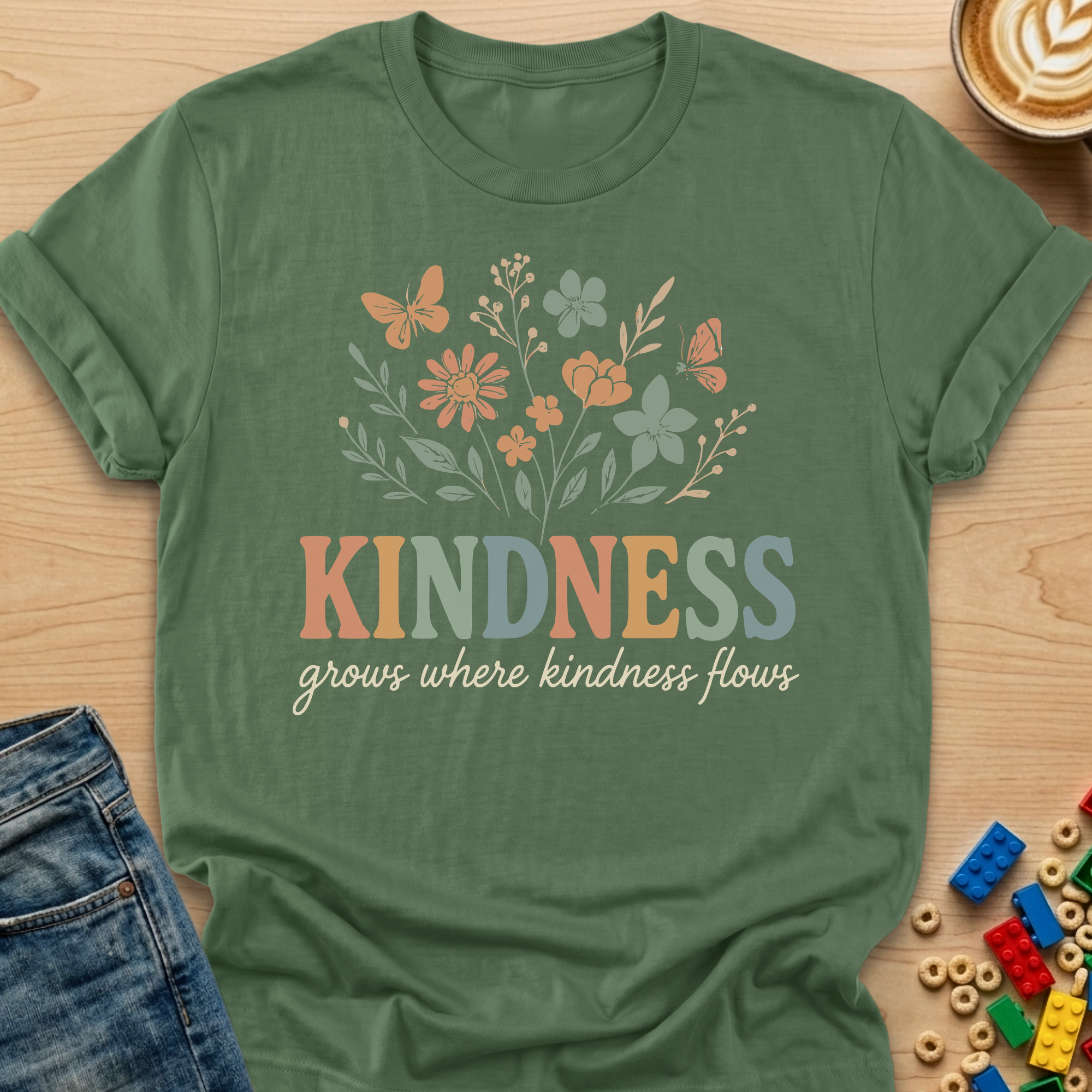Kindness Grows Where Kindness Flows Bouquet T-shirt