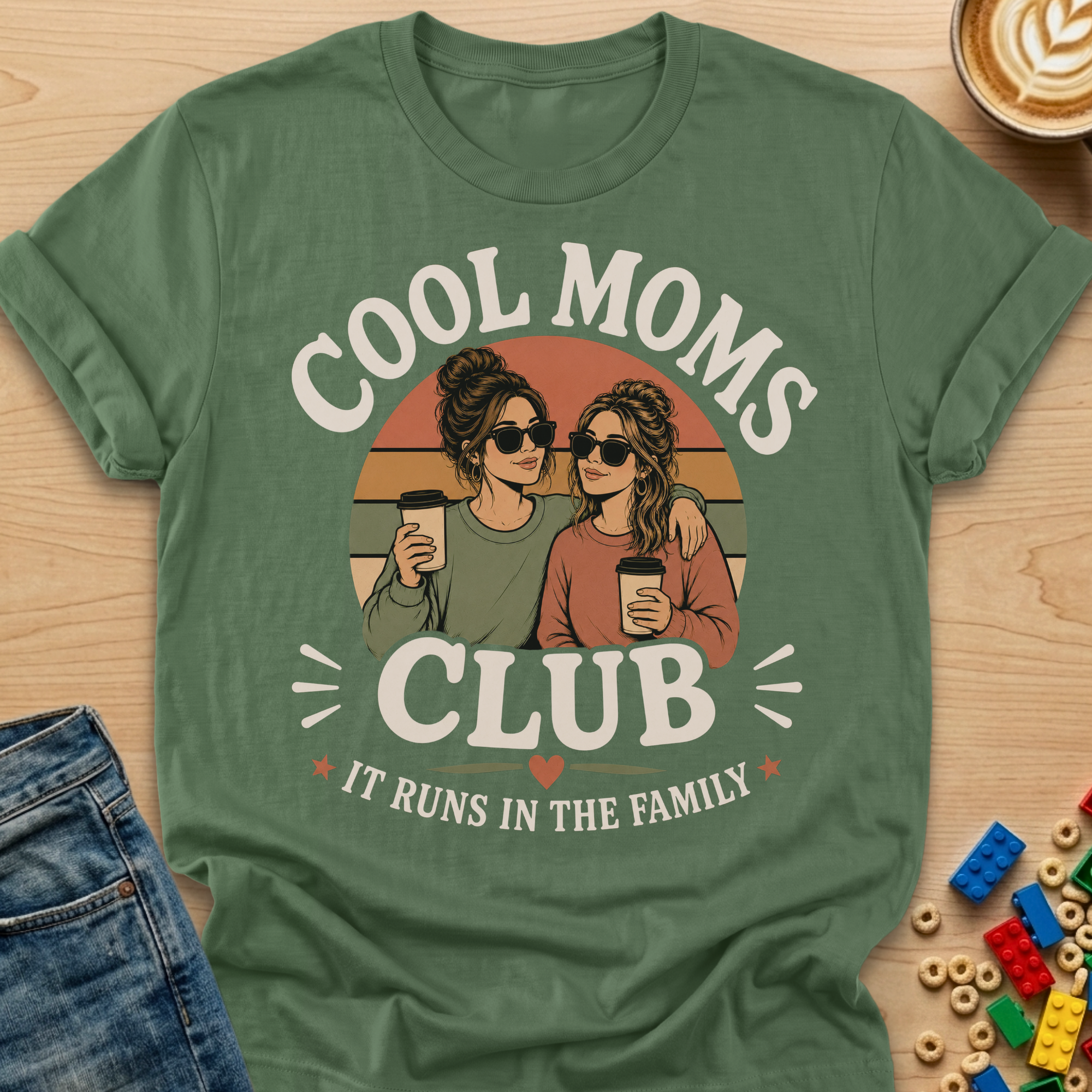 Cool Moms Club It Runs In The Family Sisters T-shirt