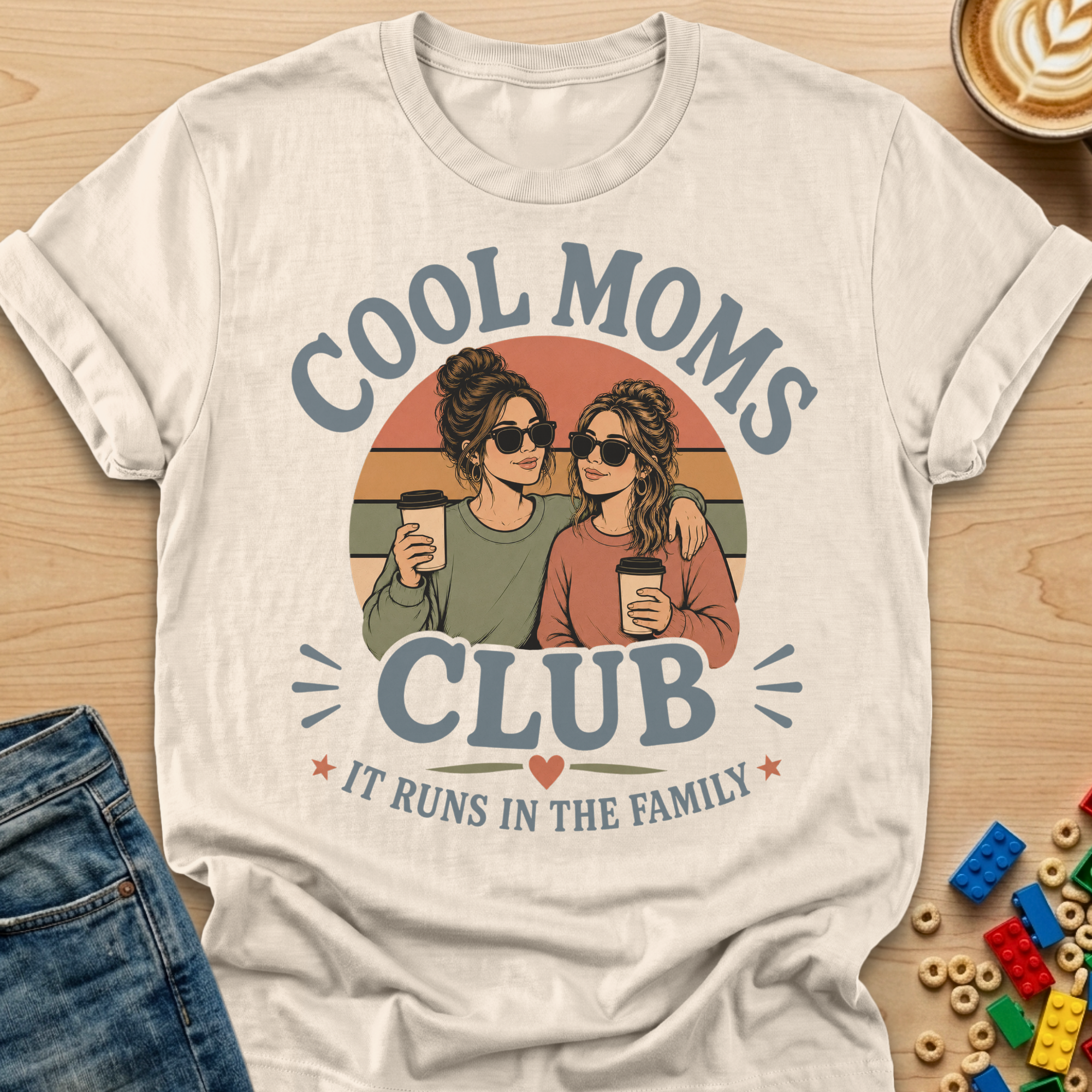 Cool Moms Club It Runs In The Family Sisters T-shirt