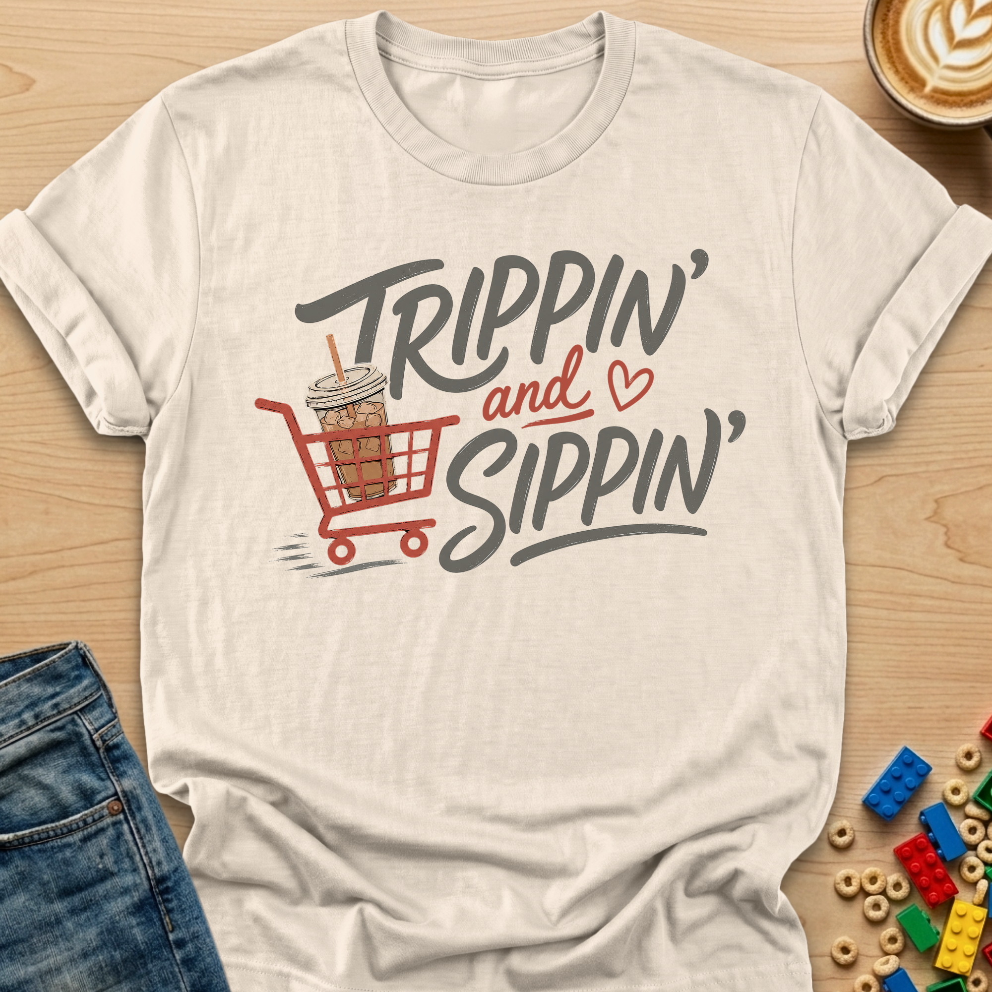 Trippin' and Sippin' Brush T-shirt