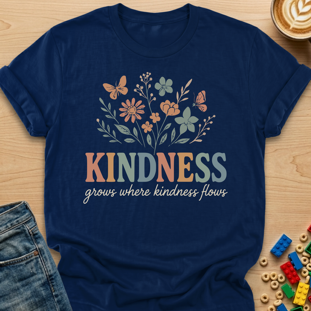 Kindness Grows Where Kindness Flows Bouquet T-shirt