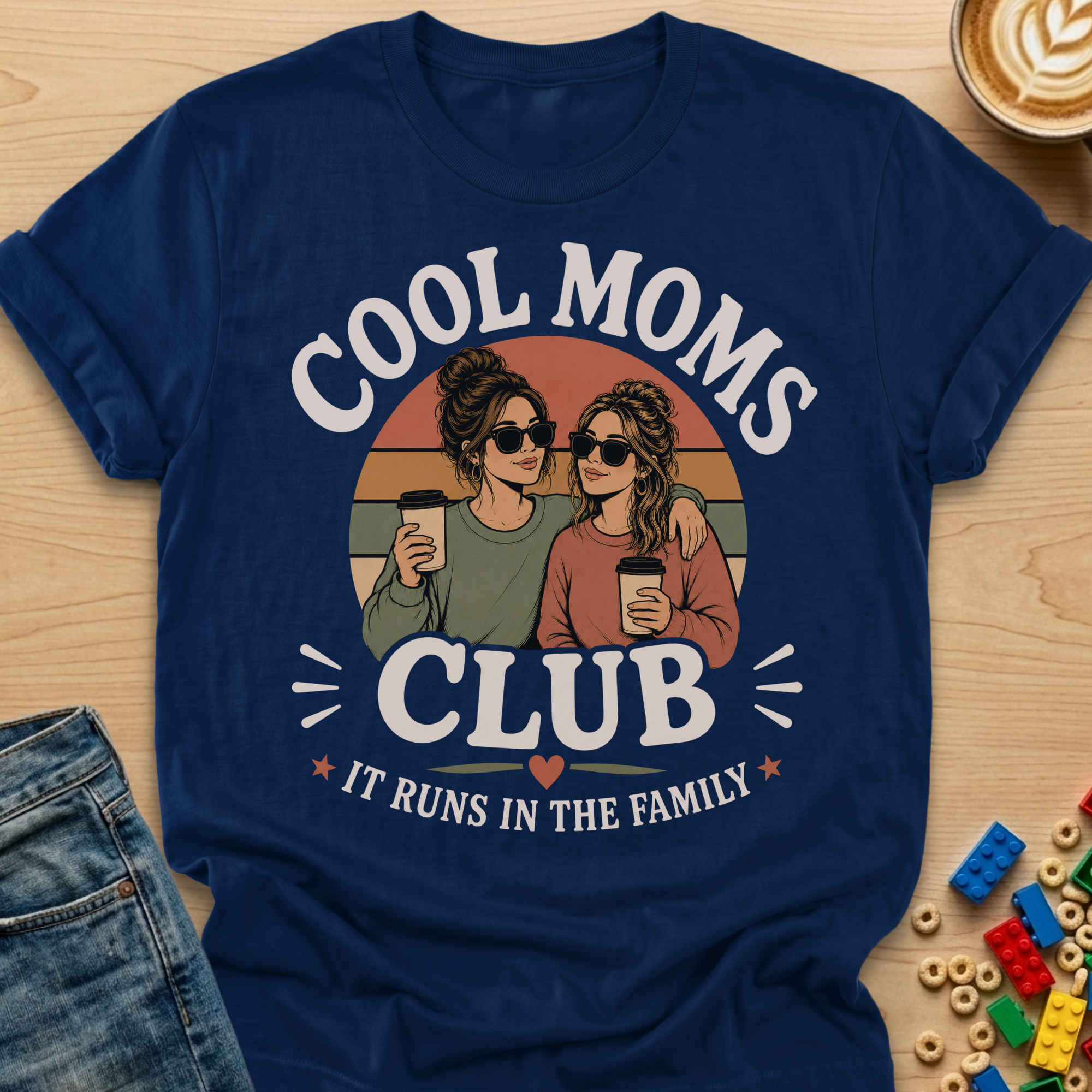 Cool Moms Club It Runs In The Family Sisters T-shirt