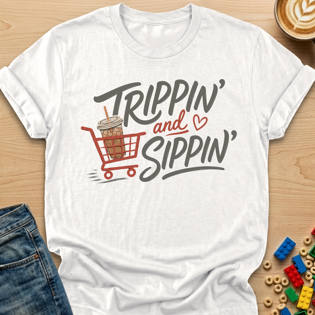 Trippin' and Sippin' Brush T-shirt