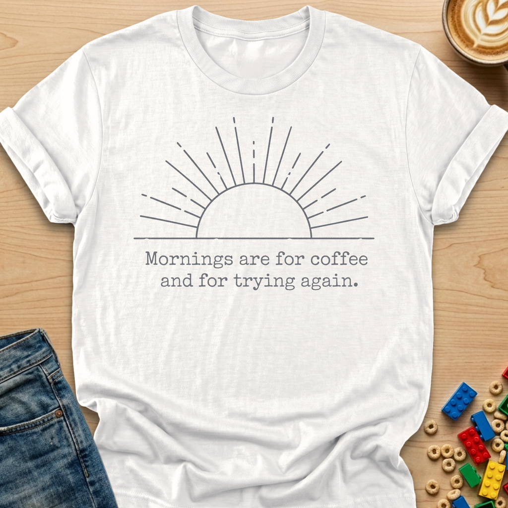 Mornings Are For Coffee and For Trying Again Sunrise T-shirt