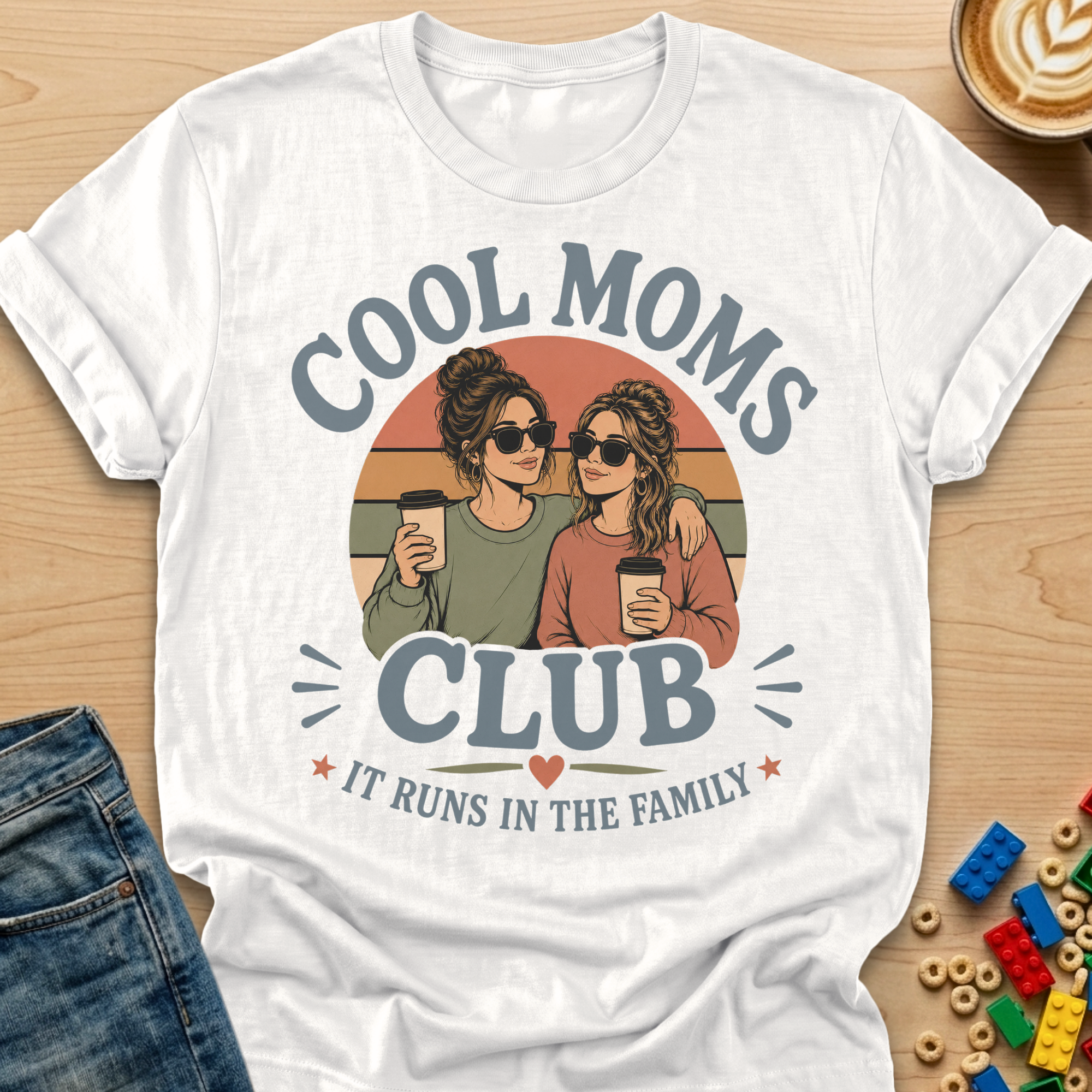 Cool Moms Club It Runs In The Family Sisters T-shirt