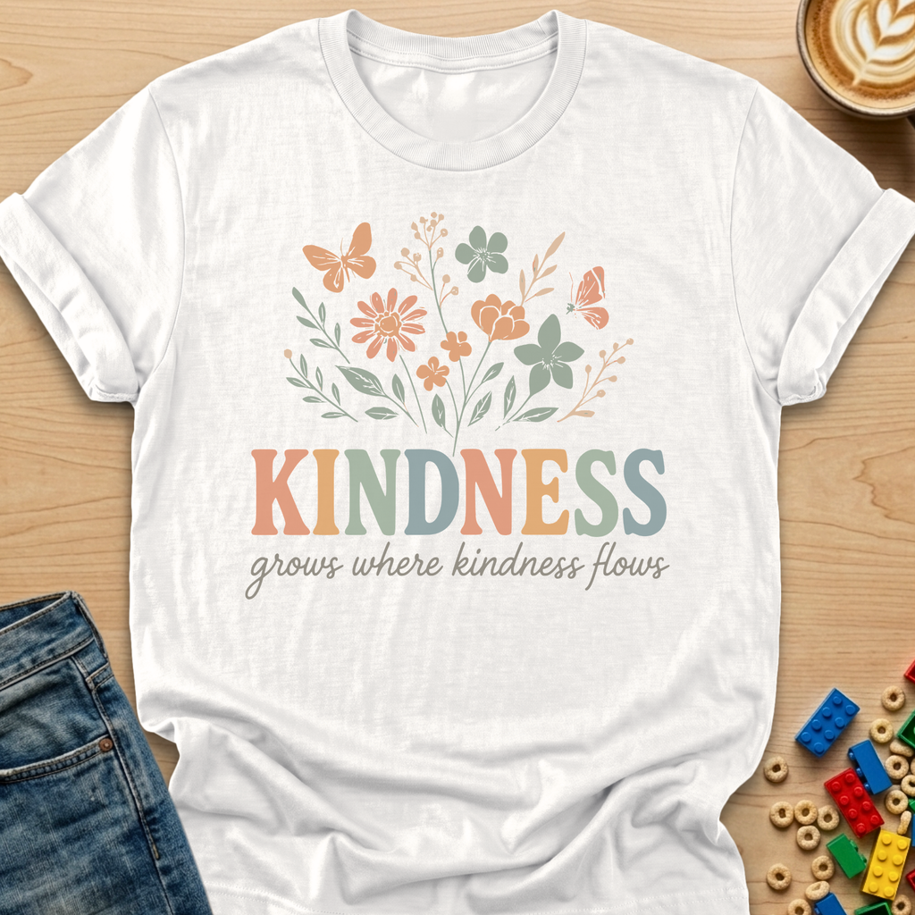 Kindness Grows Where Kindness Flows Bouquet T-shirt